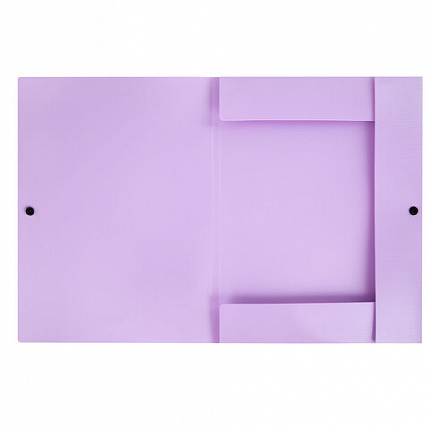 Папка на кнопке пластиковая BRAUBERG "PASTEL", А4, 3 клапана, 600 мкм, цвета ассорти, 272886