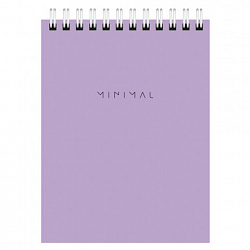 Блокнот МАЛЫЙ ФОРМАТ А6 108х145 мм, 40 л., гребень, картон, клетка, BRAUBERG "Minimal Pastel", 116429