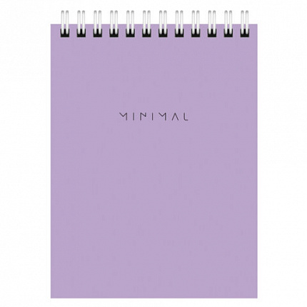 Блокнот МАЛЫЙ ФОРМАТ А6 108х145 мм, 40 л., гребень, картон, клетка, BRAUBERG "Minimal Pastel", 116429