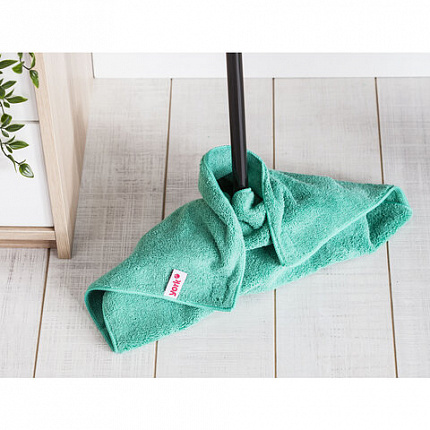 Тряпка для мытья пола 50х60см, двусторонняя, с застежкой, 390г/м2, МИКРОФИБРА, YORK,, 26070