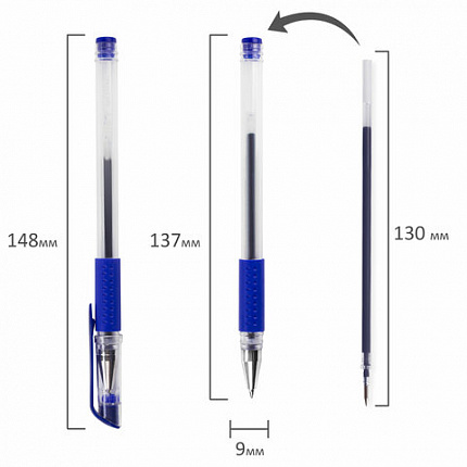 Ручки шариковые и гелевые STAFF "Basic ST-01", НАБОР 6 ШТУК, АССОРТИ, узел 0,7 мм, линия письма 0,35 мм, 144080