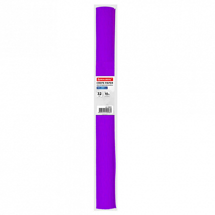 Бумага гофрированная/креповая, 32 г/м2, 50х250 см, фиолетовая, в рулоне, BRAUBERG, 126533