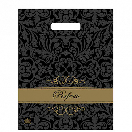 Пакет с вырубной ручкой ПВД, 37х30 см, "Перфекто Шайн", 90 мкм, н00112589