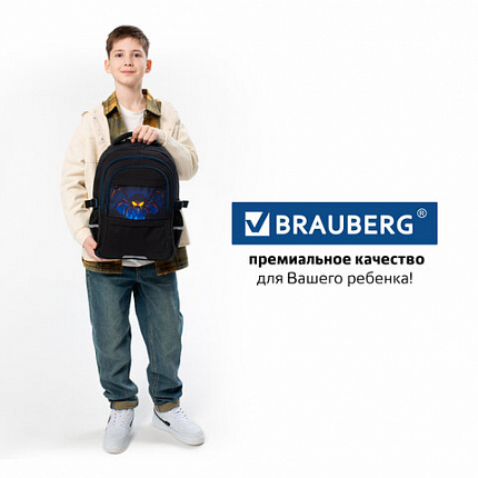 Рюкзак BRAUBERG VIBE, 2 отделения, 5 карманов, "Dark spider", 40х28х14 см, 273174
