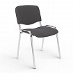 Стул для персонала и посетителей "ИЗО", хромированный каркас, ткань серая С-73, В-40