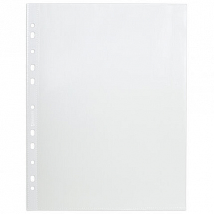 Папки-файлы перфорированные А4 BRAUBERG "МАТОВЫЕ EXTRA 600", КОМПЛЕКТ 100 шт., ПЛОТНЫЕ, 60 мкм, 229664