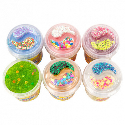 Слайм с наполнителями МИКС, 140 г, ассорти 6 видов, JOLLY JOT (ДЖОЛЛИ ДЖОТ), 665950
