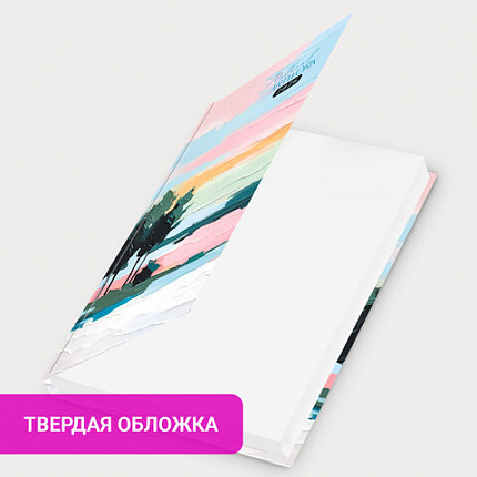 Ежедневник датированный 2026 145х215 мм, А5, STAFF, ламинированная обложка, "Живопись", 117329