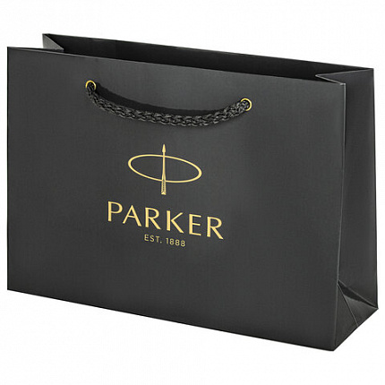 Ручка шариковая PARKER "Jotter Core Stainless Steel CT", ежедневник А5 черный, пакет, 880891