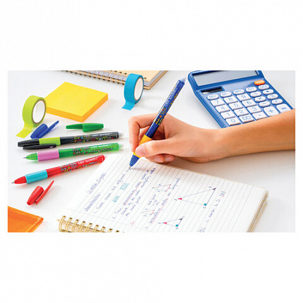 Ручка стираемая гелевая с грипом BIC "Gelocity Illusion", СИНЯЯ, корпус синий, линия 0,3 мм, 516518