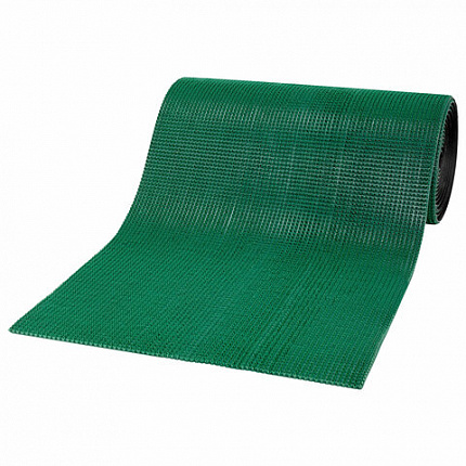 Коврик ДОРОЖКА 0,9х10 м, "ТРАВКА" ЗЕЛЕНЫЙ пластиковый грязезащитный, щетина 10 мм, LAIMA EXPERT, 701071