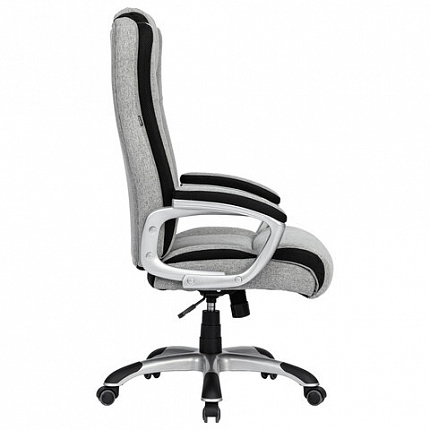 Кресло BRABIX PREMIUM "Regular EX-554", пружинный блок, ткань, серое/черные вставки, 533205