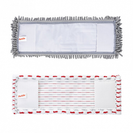 Швабра с флаундером 40 см, составной черенок 120 см, МОП микрофибра/абразив + МОП СИНЕЛЬ, PERKLIN (ПЕРКЛИН), 700987
