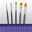 Кисти художественные набор 5 шт., синтетика, BRAUBERG ART CLASSIC, № 1-10, 200958