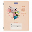 Тетрадь 12 л. BRAUBERG клетка, обложка картон, FUNNY ANIMALS, 107277