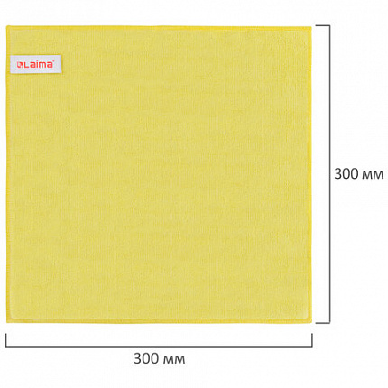 Салфетка из МИКРОФИБРЫ универсальная 30х30 см, КОМПЛЕКТ 4 шт., MULTI PRO COLOUR, 280 г/м2, LAIMA, 607792