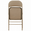 Стулья складные BRABIX "Golf Plus CF-003" КОМФОРТ, КОМПЛЕКТ 4шт., бежевый каркас, кожзам бежевый, 533033