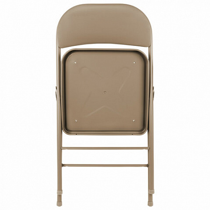 Стулья складные BRABIX "Golf Plus CF-003" КОМФОРТ, КОМПЛЕКТ 4шт., бежевый каркас, кожзам бежевый, 533033