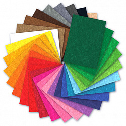 Фетр мягкий А4, 1 мм, 30 листов, 30 цветов, плотность 160 г/м2, ОСТРОВ СОКРОВИЩ, 665472