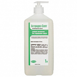 Антисептик для рук и поверхностей бесспиртовой с дозатором 1 л АСТРАДЕЗ-СЕПТ, дезинфицирующий, жидкость