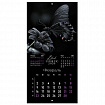 Календарь настенный перекидной 2026 г., BRAUBERG, 12 листов, 28,5х28,5 см, "Black esthetic", 116927