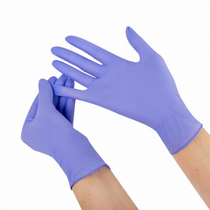 Перчатки нитриловые смотровые SFM Stable-Work/SUPERSOFT N 135, Германия, 50 пар (100 штук), размер 7-8, M (средний)