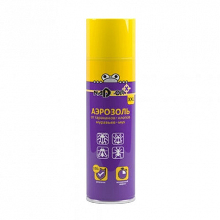 Средство аэрозольное от тараканов, клопов, муравьев и мух 440 мл, NADZOR, 23397