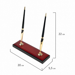 Набор настольный GALANT "Sirius" из дерева, 9 предметов, цвет "красное дерево/чёрный", 238162