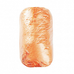 Бахилы оранжевые КОМПЛЕКТ 100 штук (50 пар) СТАНДАРТ+, размер 39х14 см, 16 мкм, 2 г, ELEGREEN