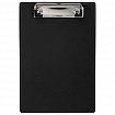 Доска-планшет МАЛЫЙ ФОРМАТ (158х230 мм), А5, STAFF, с прижимом, картон/ПВХ, ЧЕРНАЯ, 229556