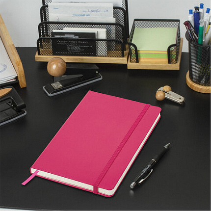 Блокнот-скетчбук А5 (130х210 мм), BRAUBERG ULTRA, балакрон, 80 г/м2, 96 л., без линовки, розовый, 113051