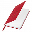 Ежедневник недатированный А5 138х213 мм, BRAUBERG "Slot", под кожу, держатель для ручки, 160 листов, красный, 116606