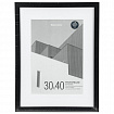 Рамка 30х40 см с паспарту 21х30 см небьющаяся, багет 20 мм, пластик, BRAUBERG "New Age", черная, 391277