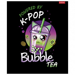 Тетрадь А5, 48 л., HATBER скоба, клетка, глянцевая ламинация, "Bubble tea" (микс в спайке), 089457, 48Т5лВ1