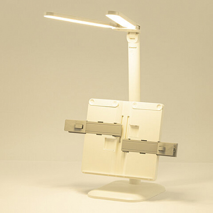Настольная лампа / светильник беспроводная SONNEN PT-202, подставка для книг, USB, LED, 5 Вт, 3 режима, 238780