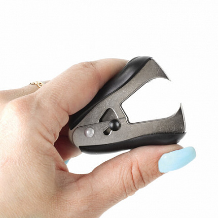 Антистеплер для скоб № 10 и № 24/6, BRAUBERG "ST-100", с фиксатором, черный, 228578