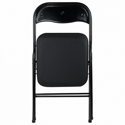 Стулья складные BRABIX "Golf CF-007", КОМПЛЕКТ 2 шт., черный каркас, кожзам черный, 533029