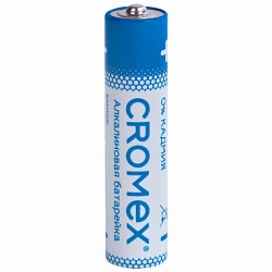 Батарейки алкалиновые "мизинчиковые" КОМПЛЕКТ 4 шт., CROMEX (КРОМЕКС) Alkaline, AAA (LR03, 24А), блистер, 457131