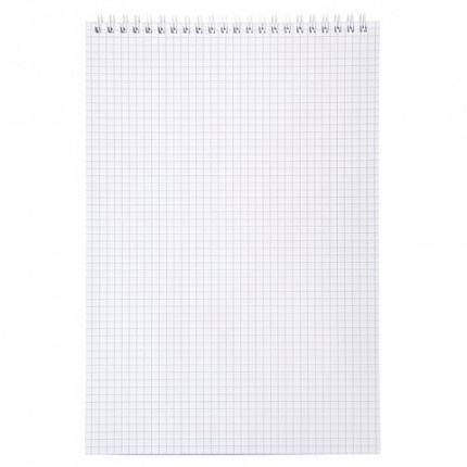 Блокнот БОЛЬШОЙ ФОРМАТ А4, 80 л., гребень, обложка пластик "VELVET", клетка, HATBER, синий, 081279, 80Б4В1гр_01609