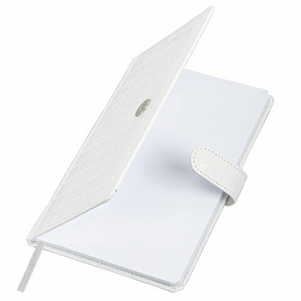 Еженедельник датированный 2026 А5 145х215 мм, BRAUBERG "Party", под кожу, белый, 117179