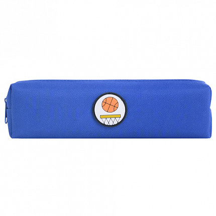 Пенал ЮНЛАНДИЯ ЮНИОР, 1 отделение, полиэстер, аппликация, "Basketball", 20х6х4 см, 273798