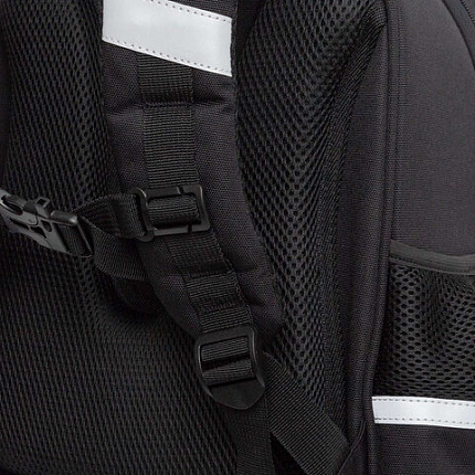 Ранец GRIZZLY анатомическая спинка, c бейджем, для мальчиков, "BLACK CAR", 36х28х20 см, RAz-587-7/1