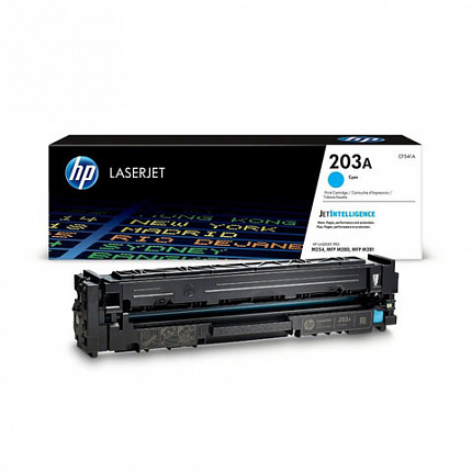 Картридж лазерный HP (CF541A) LaserJet Pro M254/M280/M281, №203A, голубой, оригинальный, ресурс 1300 страниц