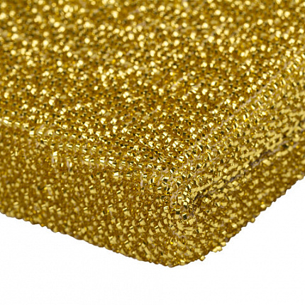 Губки для посуды 11,5х7,8х2,8 см, КОМПЛЕКТ 2 шт., поролон в металлизированной оплетке, LAIMA К1011, 601592