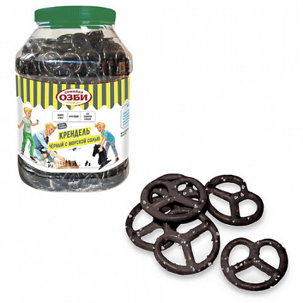 Крендель чёрный СЕМЕЙКА ОЗБИ с морской солью, 460 г, 1478