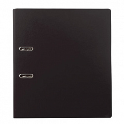 Папка-регистратор BRAUBERG с двухсторонним покрытием из ПВХ, 70 мм, черная, 222649