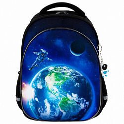 Рюкзак BRAUBERG OPTIMA, 2 отделения, с брелоком, "Brave astronaut", 3D-панель, 36х27х18 см, 273159