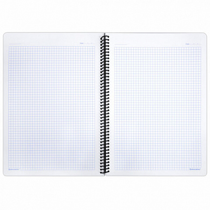 Тетрадь обложка пластик, А4, 80 л., спираль пластик, клетка, BRAUBERG "Metropolis", фиолетовый, 404743