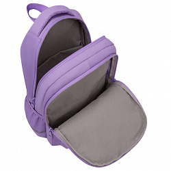 Рюкзак BRAUBERG STYLE, 2 отделения, 4 кармана, "Hey all", сиреневый, 40х26х15 см, 274411