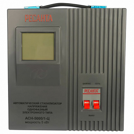 Стабилизатор РЕСАНТА АСН-5000/1-Ц, 5000 Вт, 140-260 В, напольный, 63/6/6